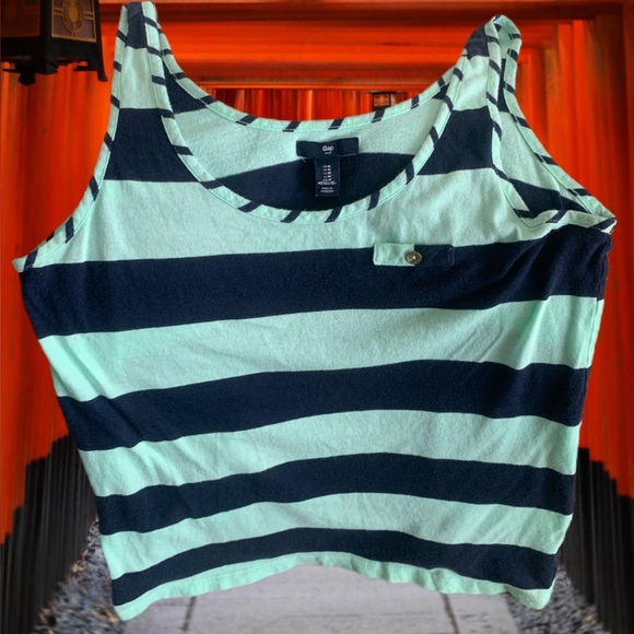 Pre Owned Women’s Gap Tank Top Sz Med Two Tone Casual Style Fashion Practical - Picture 1 of 10